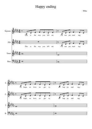 Happy Ending Sheet music for Saxophone alto, Saxophone tenor Happy Ending Sheet music for Saxophone alto, Saxophone tenor