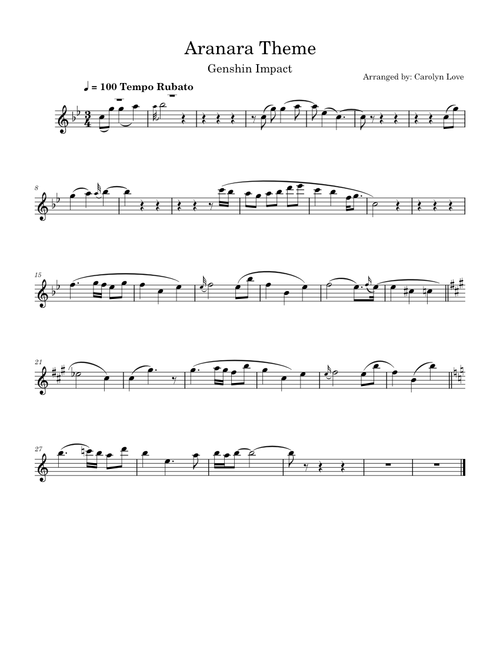 Aranara's Theme – Yu-Peng Chen Aranara Theme - Genshin Impact
