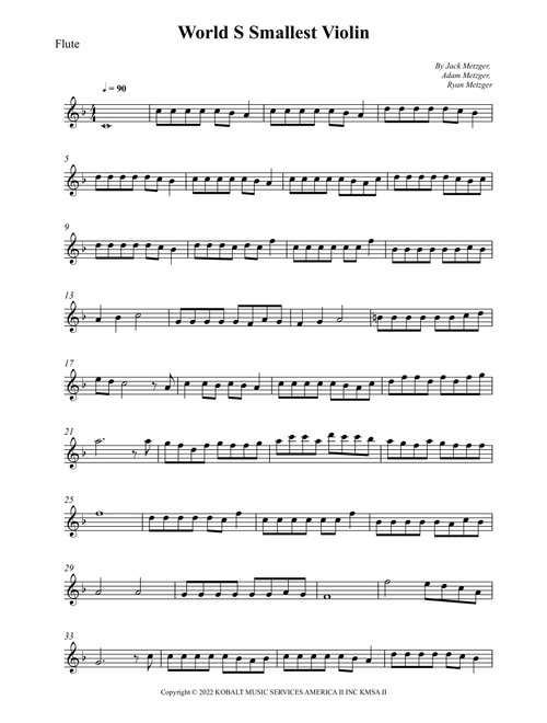World S Smallest Violin (Arr. Wesley S. SIlva) - AJR (Flute Solo)