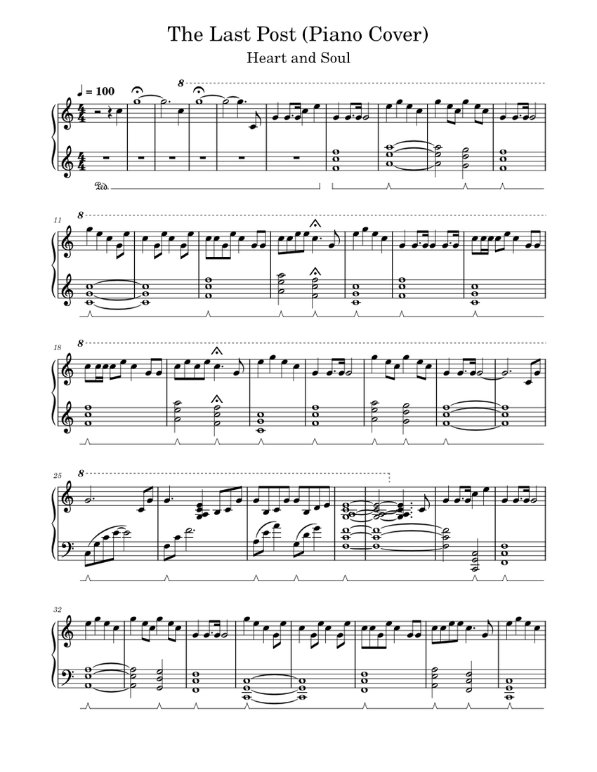 The Last Post Sheet Music for Piano (Solo) easy | MuseScore.com