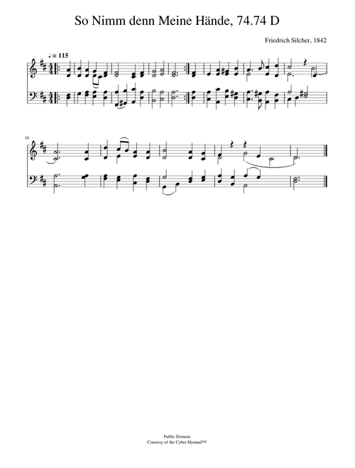 O take my hand, dear father - Friedrich Silcher