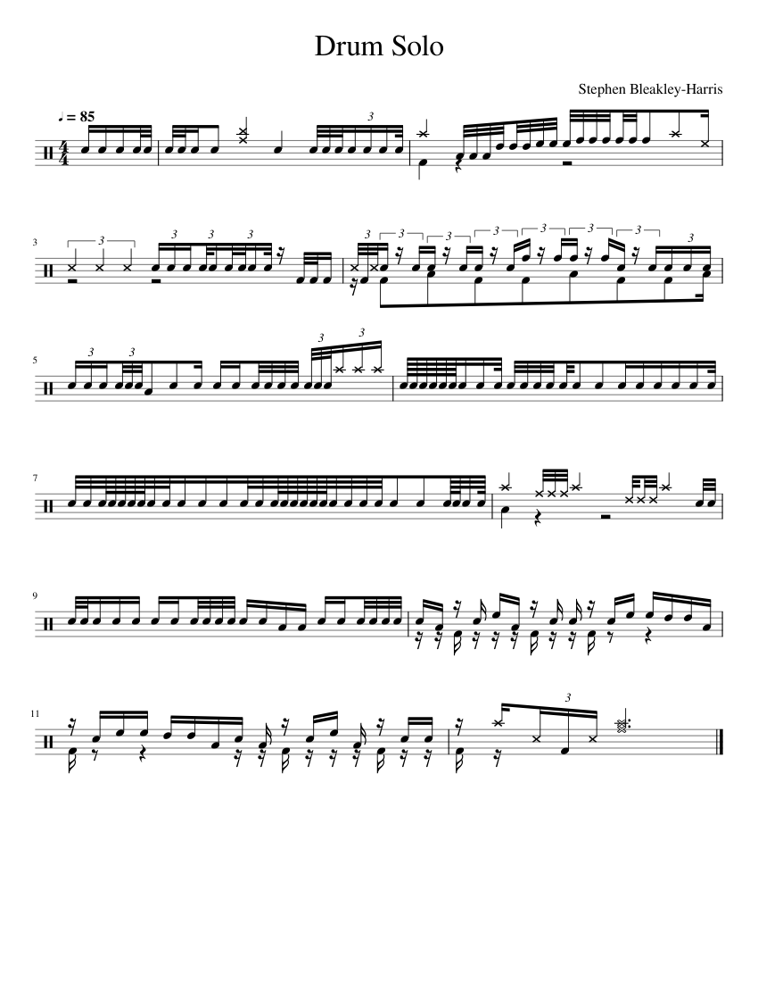Drum Solo Sheet music for Drum group (Solo) | Musescore.com