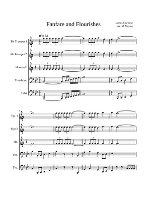 Fanfare And Flourishes - James Curnow Sheet Music for Trumpet in b Fanfare And Flourishes - James Curnow Sheet Music for Trumpet in b