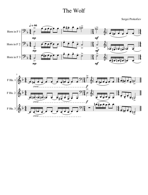 Peter and the Wolf, Op.67 – Sergei Prokofiev The Wolf's Theme