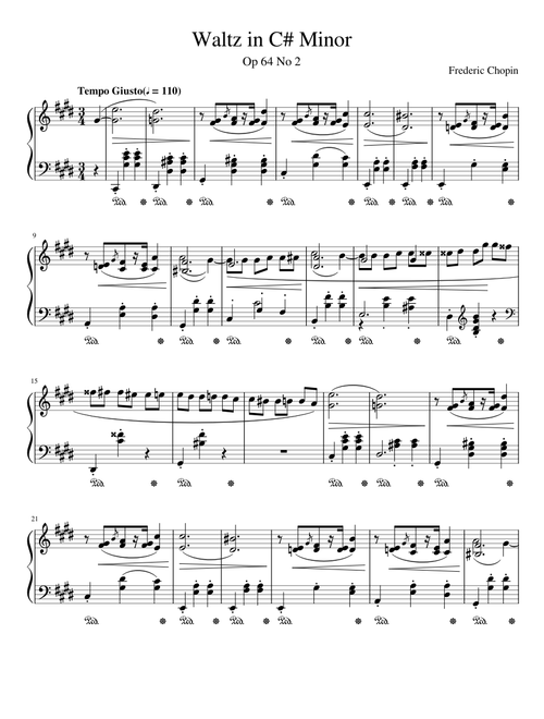 Waltz in C# Minor Op 64 No 2