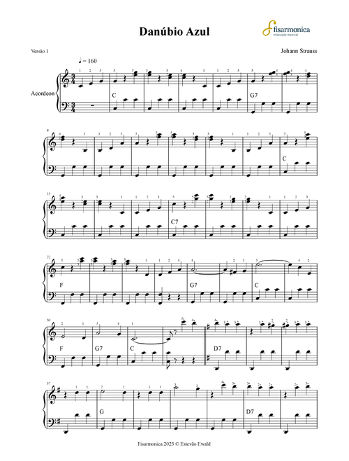 The Blue Danube (Danúbio Azul) (Arr. Estevão Ewald) - Johan Strauss (Instrumental Solo)