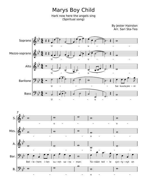Mary's Boy Child - Misc Traditional