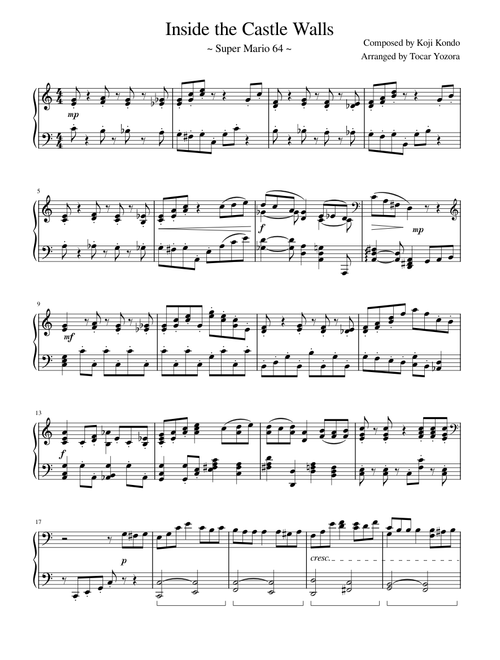 Super mario 64 - inside the castle walls – Koji Kondo (近藤 浩治)