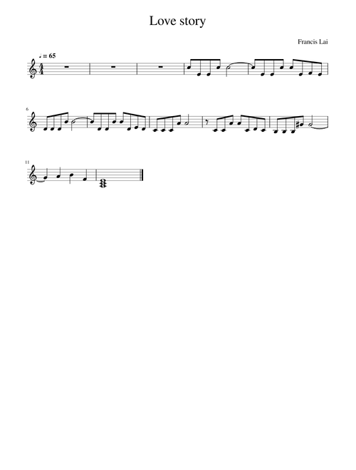 Love story clave de sol