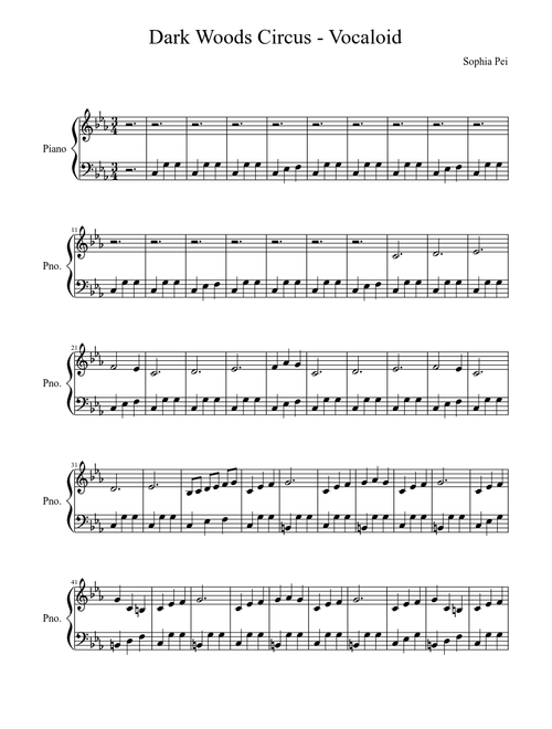 Dark Woods Circus - Vocaloid (Piano Solo)