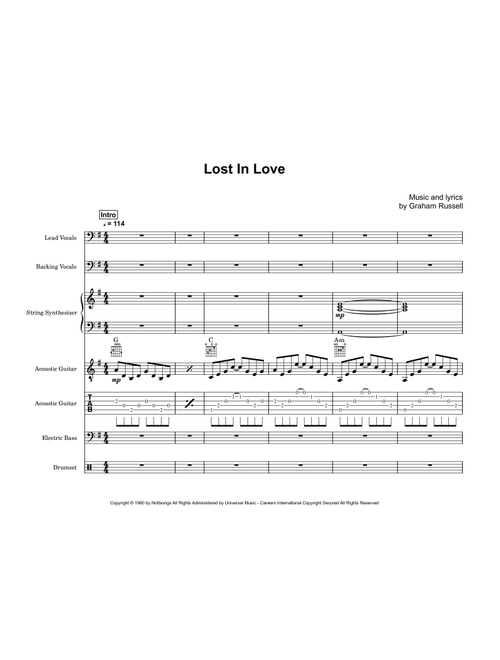Lost In Love (Arr. David Lartey) - Air Supply (Cover Band)