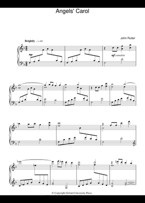 Angels' Carol - John Rutter Sheet Music for Piano, Voice (other) (Piano ...