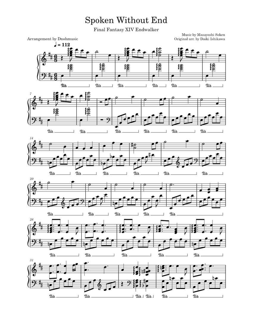 Spoken without End – Masayoshi Soken , as performed by Lilybell