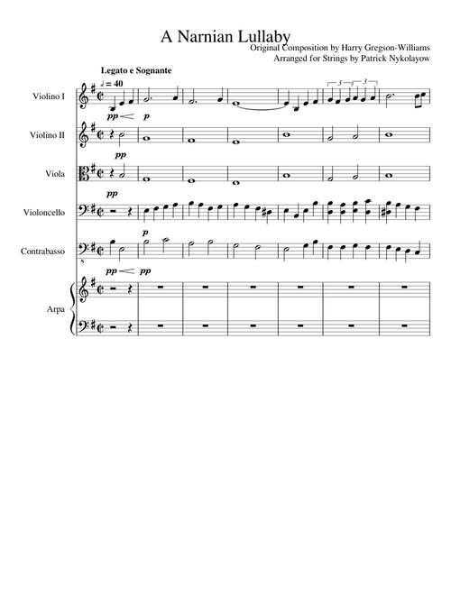 A Narnian Lullaby for Strings