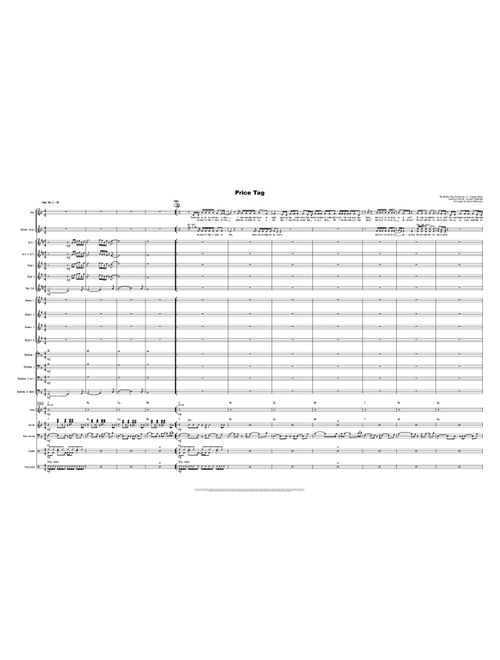 Price Tag (Arr. Daryl McKenzie) - Jessie J Featuring B.O.B. (Large Ensemble)