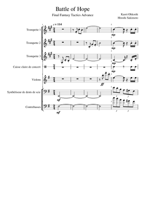 Battle of Hope - Final Fantasy Tactics Advance Sheet Music for