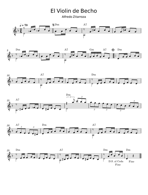 El Violin de Becho - Alfredo Zitarroza