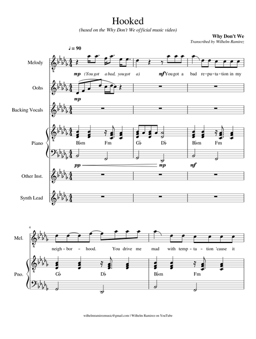 Why Don't We - Hooked (Transcription)