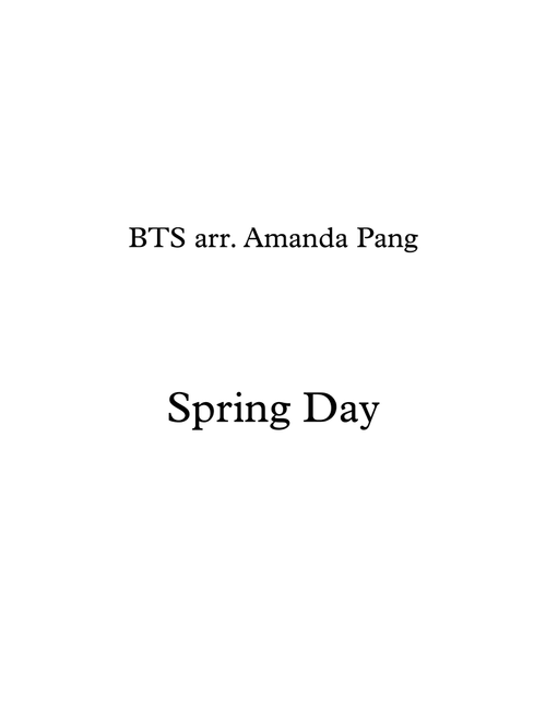Spring Day (Arr. Amanda Pang) - BTS (String Quartet)