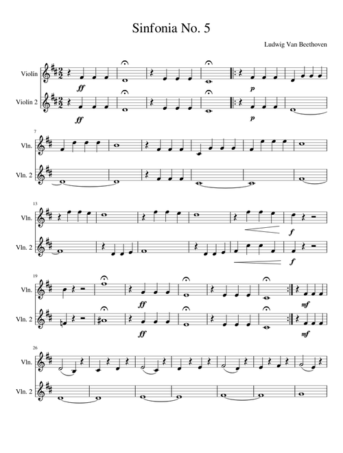 Sinfonia No. 5 Beethoven (Junior String Orchestra)