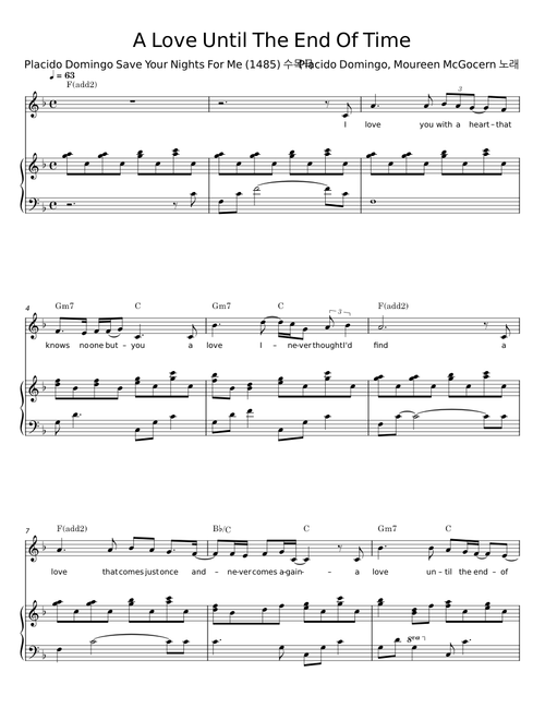 A Love Until The End Of Time - Placido Domingo