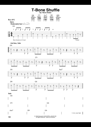 Play Official version of T-bone shuffle Sheet Music by T-Bone