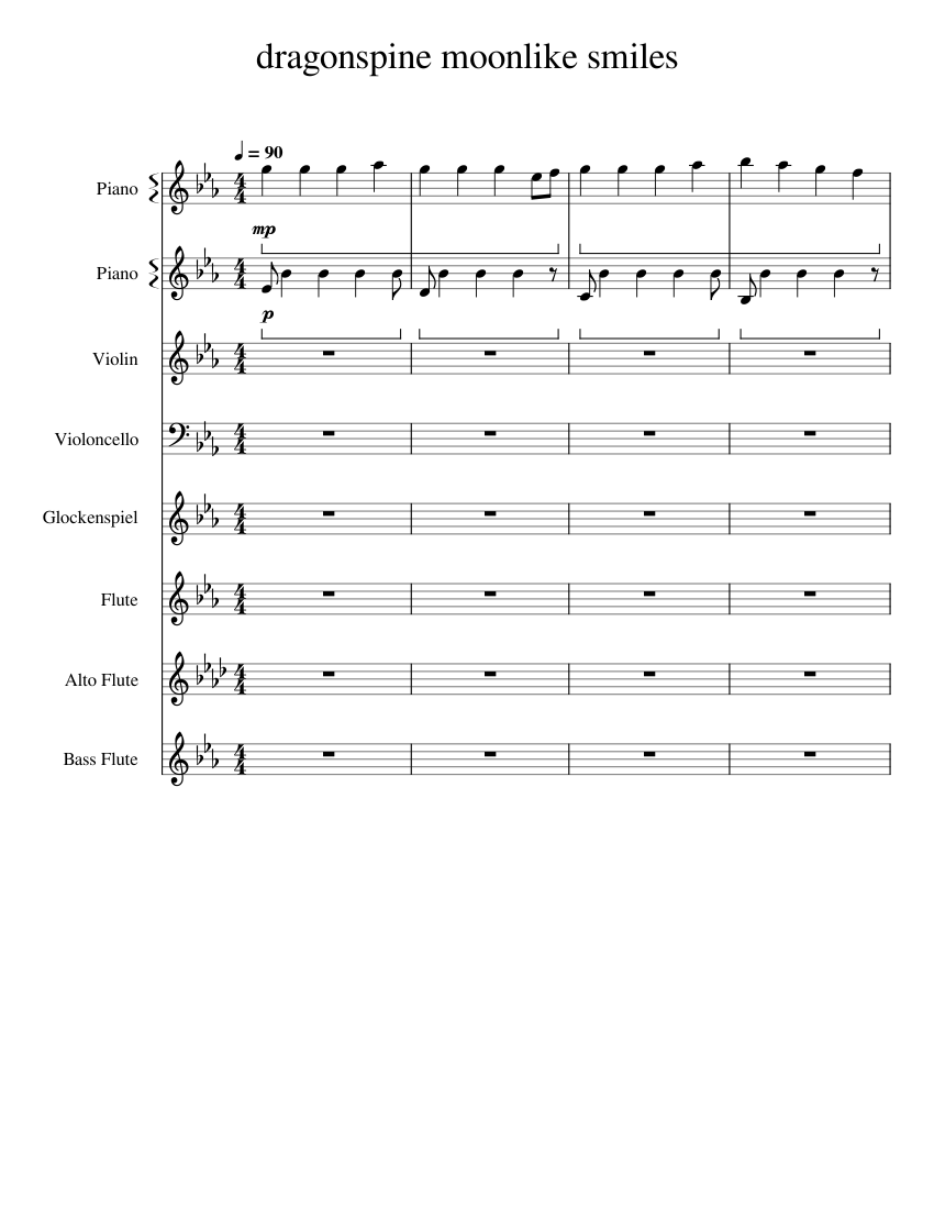 Moonlike Smile (Dragonspine OST) - Yu-Peng Chen Sheet Music