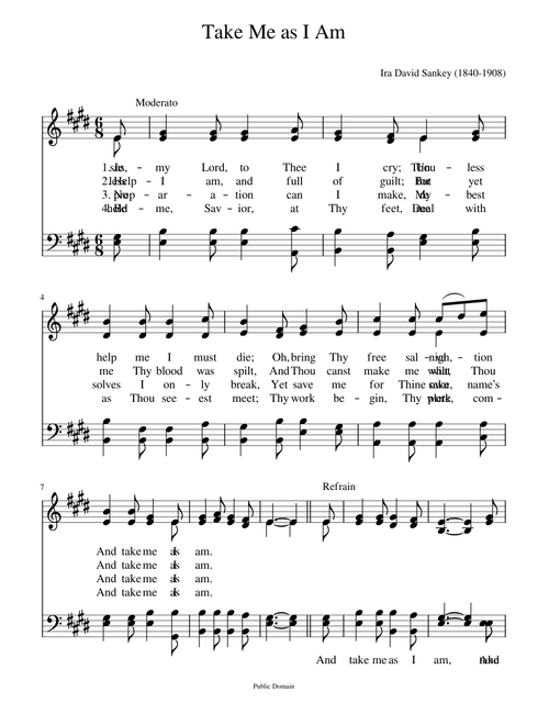 Jesus, my Lord, to Thee I cry (Sankey) - Ira David Sankey