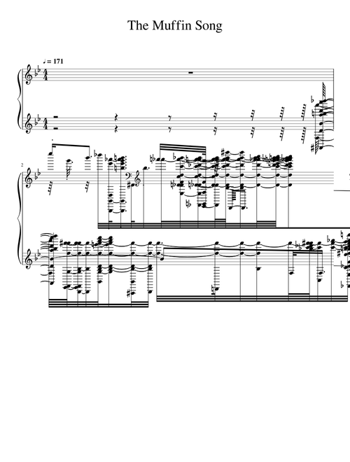 The Muffin Song but it is voiced by Piano