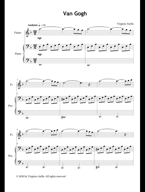 Van Gogh (flute/piano) - Virginio Aiello (Flute and Piano)