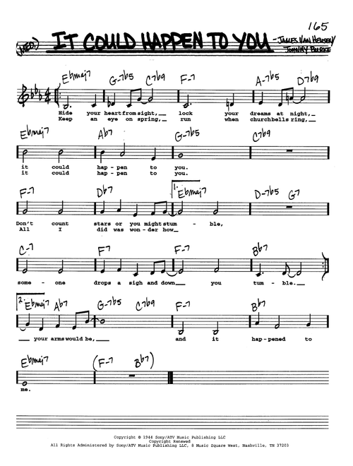 It Could Happen To You (Low Voice) - June Christy (Real Book - Melody-Chords-Lyrics)