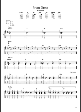 prom dress sheet music Mxmtoon