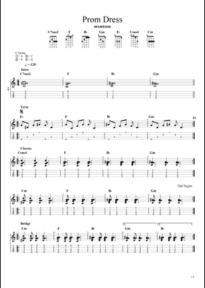 mxmtoon - prom dress Sheet Music for Piano (Solo) easy | MuseScore.com