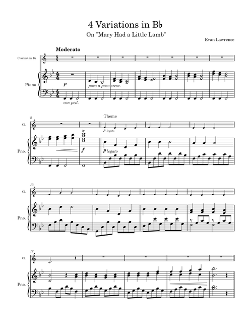Mary had a little lamb – Misc Traditional