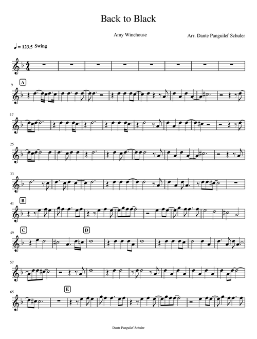 Back to Black VIOLIN s– Dante panguilef – Dante panguilef