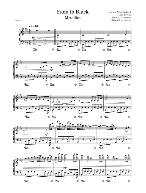 Fade to black – Metallica