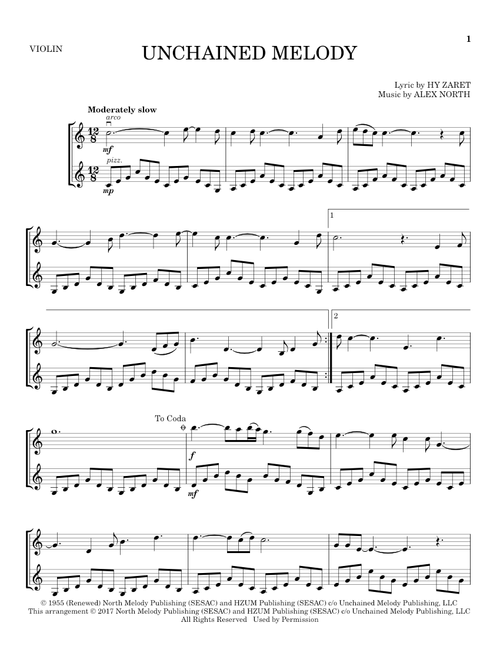 Unchained Melody - The Righteous Brothers (Violin Duet)