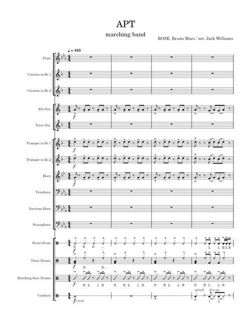 APT - ROSE and Bruno Mars - Marching Band