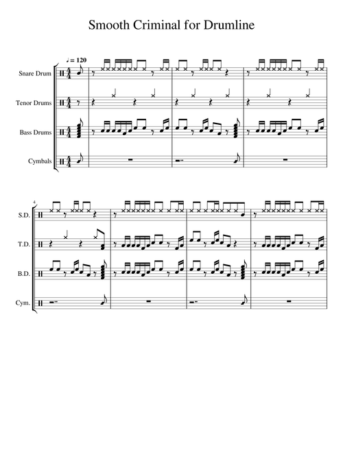 Smooth Criminal for Drumline