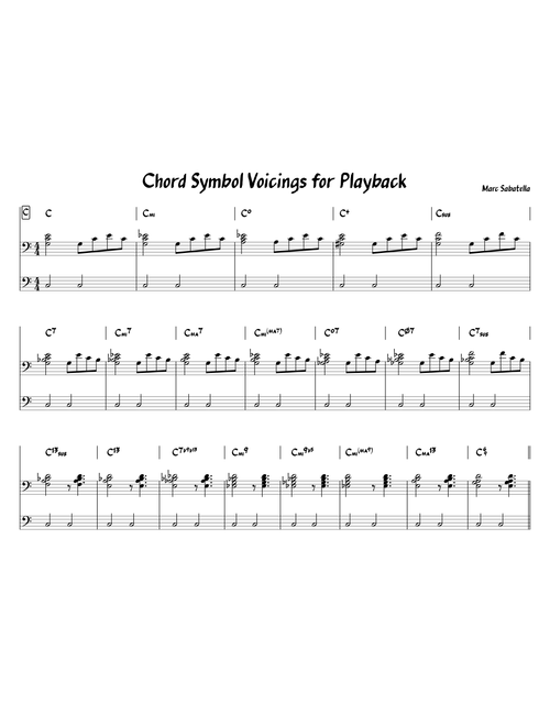 Chord Symbol Voicings for Playback
