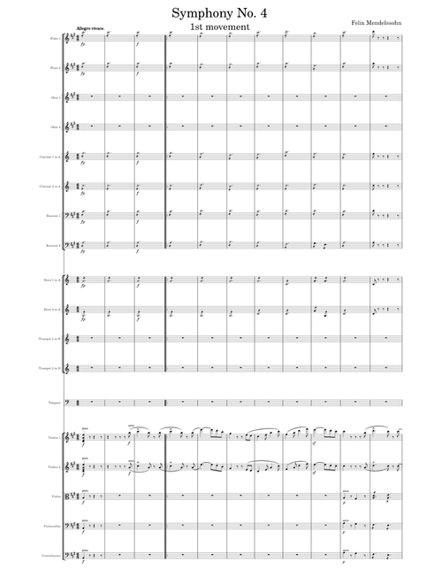Symphony No.4, Op.90 – Felix Mendelssohn 1. Allegro vivace