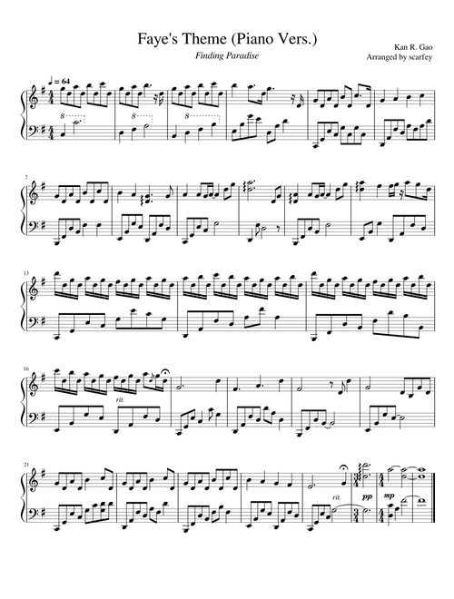 Faye's Theme Piano Version