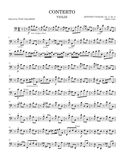 Concerto Op. 3 No. 6 – Antonio Vivaldi