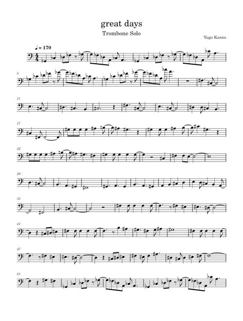 Great Days (JoJo's Bizzare Adventure: Diamond Is Unbreakable Opening 3) - Yugo Kanno - Trombone solo