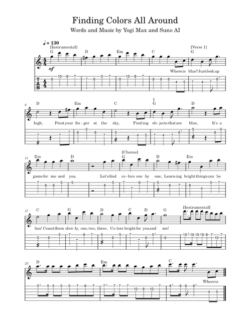 Finding Colors All Around in G Major