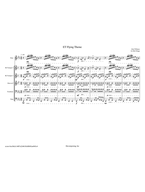 ET Flying Theme – John Williams Low range flute