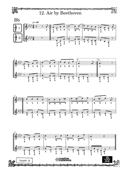 Air by Beethoven ( Arban trumpet duet 12 )