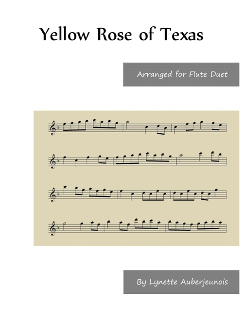 The Yellow Rose of Texas - Flute Duet (Arr. Lynette Auberjeunois) - American Folk Song (Flute Duet)