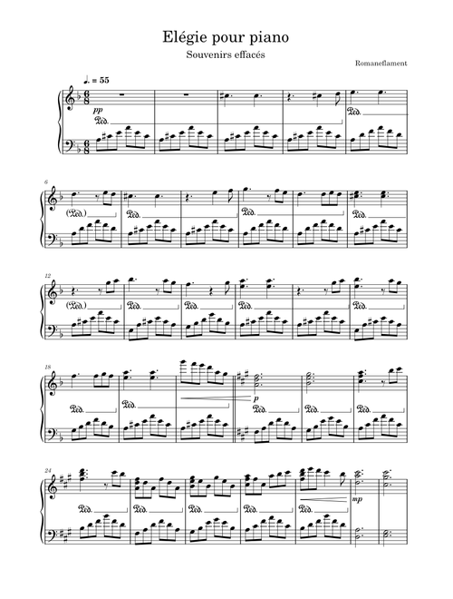 Elégie pour piano – romaneflament