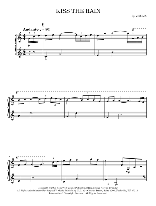 Kiss the Rain - Yiruma (Easy Piano)